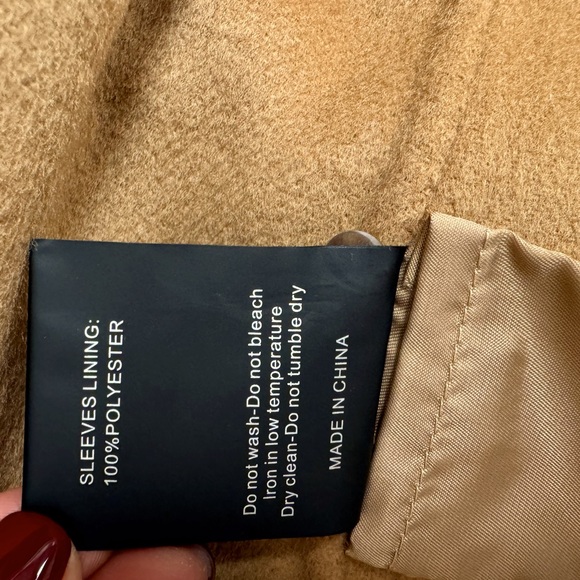 PALTO Tie-Waist Coat Belted Wrap Tan Color size 42 Italian Double Faced Wool - Picture 13 of 17